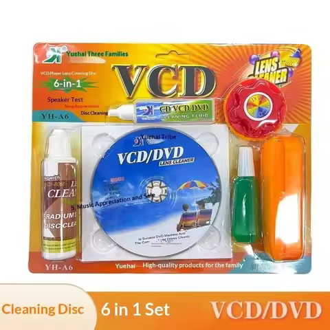 CD DVD VCD Player Lens Cleaner 1 Set Restore Device Clarity Audio Video Player Easy Use Cleaning For