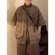 เสื้อเชิ้ตลายเสือ คอลูกฟูก วินเทจ เสื้อ oversize ผ้าดี สินค้าตรงปก ส่งจากไทย