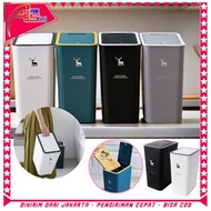 AS Minimalist Closed Plastic Trash Can Trash Can Box With Automatic Click Living Room Trash Box Kitc