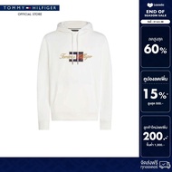 Tommy Hilfiger เสื้อสเวตเตอร์ ผู้ชาย รุ่น MW0MW41502 YBL - สีขาว ทรง Regular