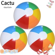 CACTU Inflatable Beach Ball, 40cm PVC Rainbow Beach Ball, Fun Party Toy Colourful Six Colours 30cm Inflatable Pool Ball Kids