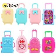 ASWELL Doll's Luggage  Travel Train Plastic Play House Accessories
