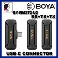 Boya BY-WM3T2-U2 Mini 2-Person Wireless Microphone System For USB Type-C Smart Mobile Phone