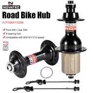 Novatec Road Bicycle Hub A171SB F172SB Front 20 Holes Rear 24 Holes Bike Hub Disc 4 Sealed Bearings for 8 9 10 11 12 speed hubs