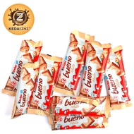 ✥Chocolate Kinder Bueno White, Milk and Hazelnuts Chocolate 2 Bars 39g Coklat☃