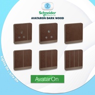 Schneider Avataron Series Dark Wood Switches & Sockets Suis Lampu Rumah Suiz Soket Suis Lampu Socket