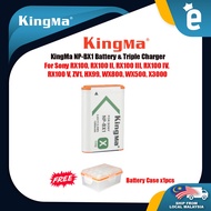 Kingma NP-BX1 BX1 Battery & Triple Charger Kit for SONY RX100 M2 RX100II RX100III ZV1 WX800 WX500 WX