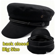 Women Fiddler Cap Vintage British Flat Top Big Size 60 Cm Newsboy Hat Visor Beret