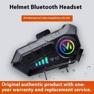 Helmet Bluetooth Headset Y10 Intercom Built-in Integrated Waterproof Motorcycle Takeaway Rider Full 