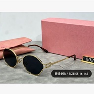 Ready Stock Fast Shipping New Style Muse 8033 Golden Retro Oval High-End Fashion Trend Metal All-Mat