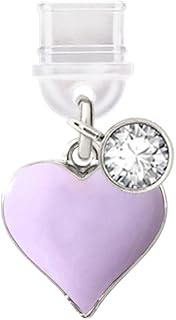 ELISE & FONDA TP848 Type-C Charging Port Anti Dust Plug Little Love Heart Cell Phone Charm for iPhon