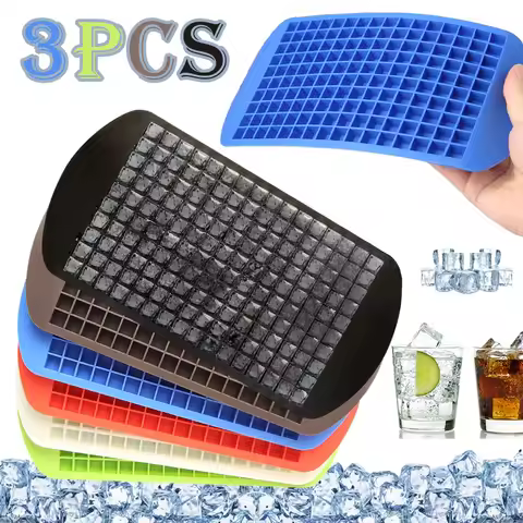 160 Grid Mini Silicone Ice Tray Ice Cubes Foldable Ice Mold Ice Breaker Ice Grid Tray Small Square M