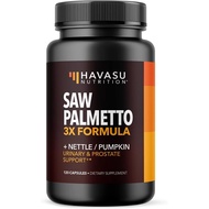 Saw Palmetto Supplement with Stinging Nettle and Pumpkin Seed Extract - Advanced 3X Formula - DHT Bl