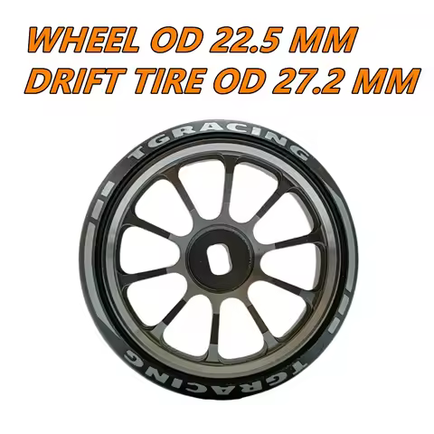 TG Racing 1/24 1/28 MINI-Z AWD CNC Metal Wheel With Drift Tires OD 27.2mm Offset 1.5 (2Pcs)