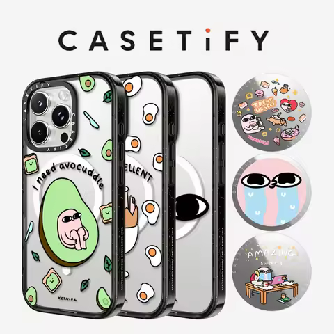 CASETiFY Ketnipz Series Little Pink Monster Magnetic Drop-proof Case for iPhone 13 14 16 17 Pro Max 