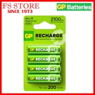 GP Rechargeable AA Batteries 2100mAh Ni-MH 4-Pack /GP Recharge 2100mAh AA Rechargeable Battery /GP R