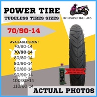 ❀ ◿ ◈ Power Tire Tubeless All Size 14