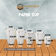 INSTANT PER BOX Thick Paper Cup 4oz 120ml 8oz 240ml 12oz 360ml 16oz 480ml 22oz 660ml Paper Cup Box