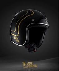 BLADE RIDER 二代 VIKINGS 碳纖維 復古帽 小帽體 安全帽 拉線碳纖維 3/4帽 L號極少戴