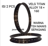 VELG TITANS ALLOY MODEL KILAT UKURAN 160 18 WARNA TEH MANIS HARGA SEPASANG