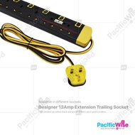 Designer 13A Extension Trailing Socket | Soket Pereka 13amp | Electrical Extension Plug 250V~ 2M Cab