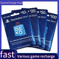 GameCharge Hub PSN Wallet 10202530405060100 USD PS Plus US PlayStation PS4 PS5 Sony PS Games