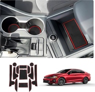 LUWU for 2024 Kia KIA K5 DL3 Center Console Liners Mats,2021-2025 K5 GT Line Cup Holder Inserts Mats