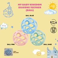 My Baby Kingdom Silicone Ball Teether Ball-Shaped Baby Teether Toy/ BPA-FREE Baby Teether/ FDA SILIC