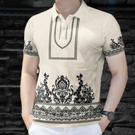 Polo for Men Formal 2025 Filipiniana Baron Polo for Men Modern Dry Fit Polo Shirt Vintage Ethnic Sty