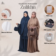Hanna Mirae Pengantin Series Telekung ZALIKHA Satin Silk Lace Premium Sesuai Hantaran Kahwin & Hadia