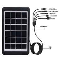 Portable Solar Panel 8W 6V Polycrystalline Silicon Solar Panel Waterproof Multiple Charging Inputs M