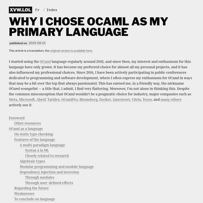 OCaml Menghadapi Persaingan Sengit daripada Rust Walaupun Mempunyai Merit Teknikal yang Kukuh