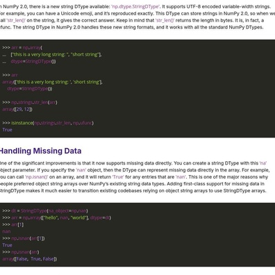 DType Chuỗi Mới của NumPy: Cải Thiện Hiệu Năng Thông Qua Phân Bổ Arena và Các Thao Tác Không Cần GIL