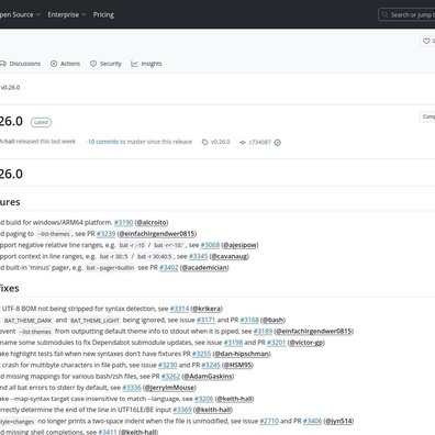 Bat v0.26.0 เปิดตัวตัวแบ่งหน้าภายในตัว ก่อให้เกิดการถกเถียงเกี่ยวกับปรัชญา Unix