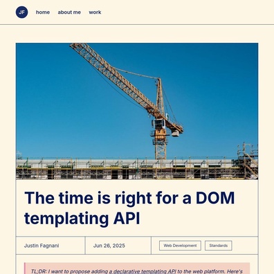 แพลตฟอร์มเว็บต้องการ Native DOM Templating API เพื่อลดการพึ่งพา Framework