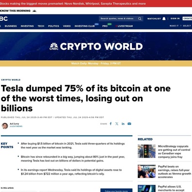 จังหวะการขาย Bitcoin ของ Tesla จุดประกายการถาดเถียงเรื่องกลยุทธ์คริปโตขององค์กร