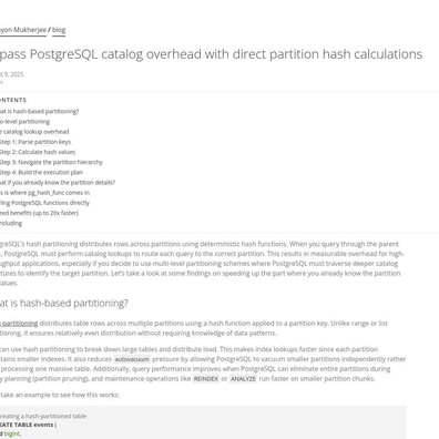 Pengoptimuman Hash Partition PostgreSQL Mencetuskan Perdebatan Mengenai Dakwaan Prestasi dan Nilai Praktikal