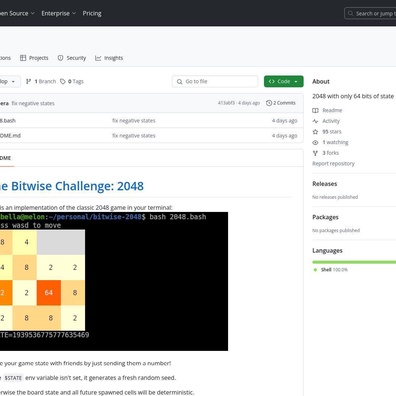 Developer Menciptakan Game 2048 dalam Kurang dari 200 Baris Bash, Menyimpan Seluruh State Game dalam Satu Angka 64-Bit