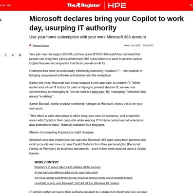 Kebijakan Personal Copilot di Tempat Kerja Microsoft Memicu Reaksi Keras Departemen IT