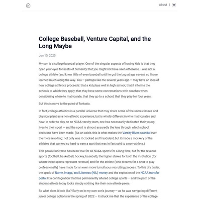 Perekrutan Sukan Kolej Mencerminkan Pengumpulan Dana Venture Capital dalam Cara yang Mengejutkan