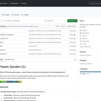 Flower Garden CLI が現代の開発者にノスタルジックなターミナルアートゲーミングをもたらす