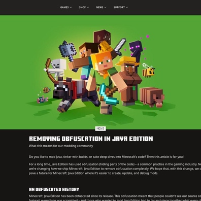 Minecraft Java Edition Hapus Obfuscasi Kode, Picu Revolusi Modding