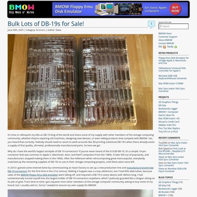 DB-19 Connector King Finally Opens His Vault to Vintage Computing Community