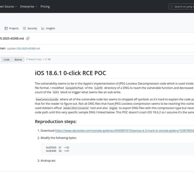 Eksploit Zero-Click iOS 18.6.1 Memintas Keselamatan Apple Melalui Fail Imej DNG