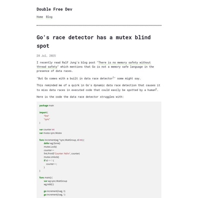 Race Detector của Go bỏ sót Data Race do hạn chế trong mô hình hóa Mutex