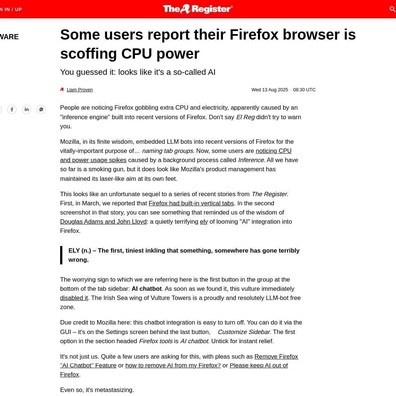 Bug Prestasi Firefox 141 Menyebabkan Lonjakan CPU, Mozilla Batalkan Pelancaran