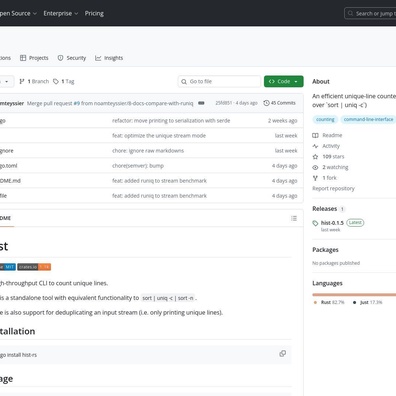Alat Rust Baru 'hist' Ungguli Pipa Unix Tradisional dalam Penghitungan Baris, Picu Debat Komunitas tentang Optimasi