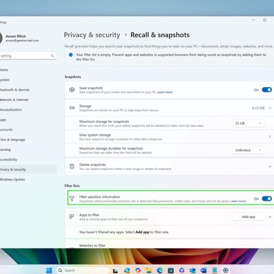 ฟีเจอร์ตัวกรองความเป็นส่วนตัวของ Microsoft Recall ล้มเหลวในการปกป้องข้อมูลสำคัญระหว่างการทดสอบ