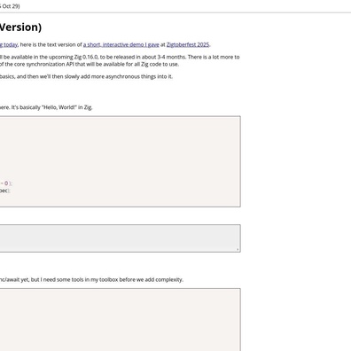 ดีไซน์ Async I/O ใหม่ของ Zig ก่อให้เกิดการถกเถียงเกี่ยวกับปรัชญาภาษาและการนำไปปฏิบัติ