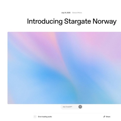 โครงการ Stargate Norway ของ OpenAI จุดประกายการถ่วงดุลเรื่องอธิปไตย AI และผลกระทบด้านพลังงาน